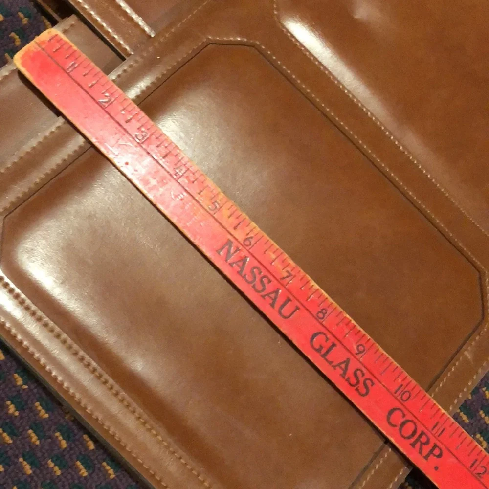 genuine brown leather briefcase